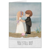 bruid en bruidegom op het strand (Voorkant)