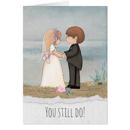 bruid en bruidegom op het strand (Voorkant)