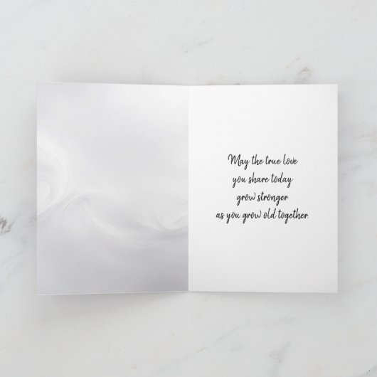 Bruid en bruidegom op wit Abstract Kaart (Binnen)