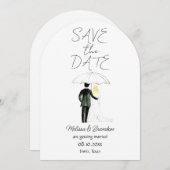 Bruid en bruidegom paar Waterverf rustieke bruilof Kaart (Voorkant / Achterkant)