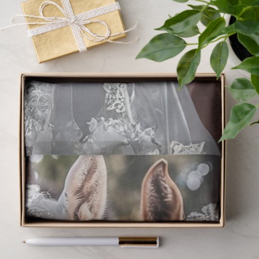 Bruid en bruidegom Paarden Getting Married Tissuepapier (Geschenk)