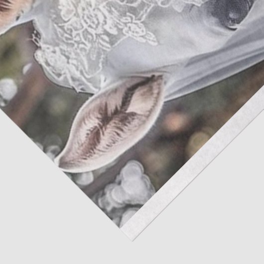 Bruid en bruidegom Paarden Getting Married Tissuepapier (Detail)