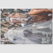 Bruid en bruidegom Paarden Getting Married Tissuepapier (Voorkant)