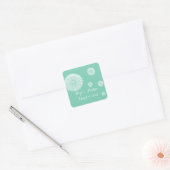 Bruid en Bruidegom Paardenbloem Sticker (Envelop)