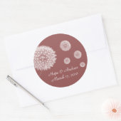 Bruid en Bruidegom Paardenbloem Sticker (Envelop)