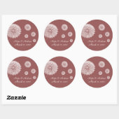 Bruid en Bruidegom Paardenbloem Sticker (Vel)