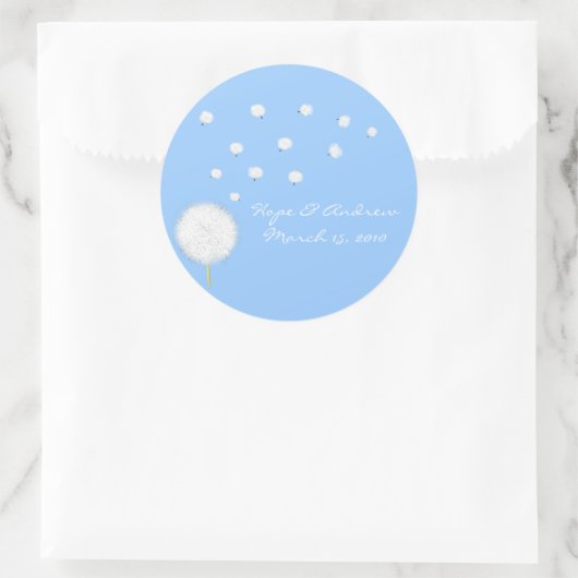 Bruid en Bruidegom Paardenbloem Sticker (Tas)