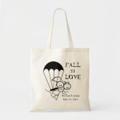 Bruid en Bruidegom Parachuters Tote Bag (Voorkant)
