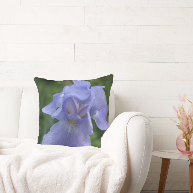 Bruid en Bruidegom Periwinkle Iris Bloemen Persona Kussen (Bank)