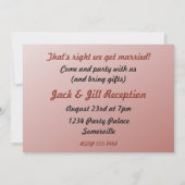 Bruid en bruidegom / Receptie Aankondiging (Achterkant)