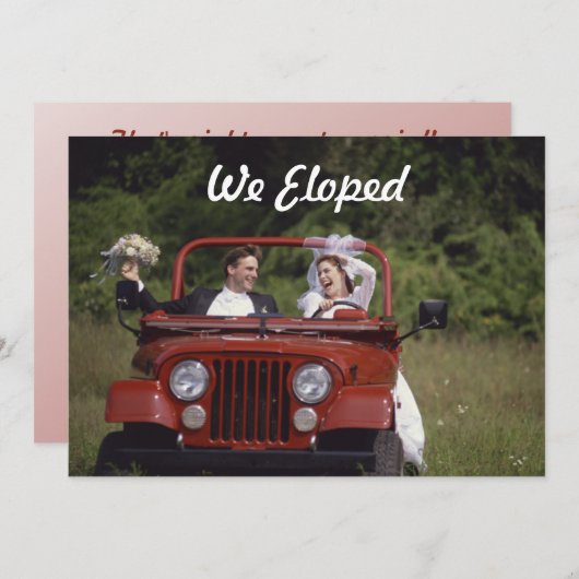 Bruid en bruidegom / Receptie Aankondiging (Voorkant / Achterkant)