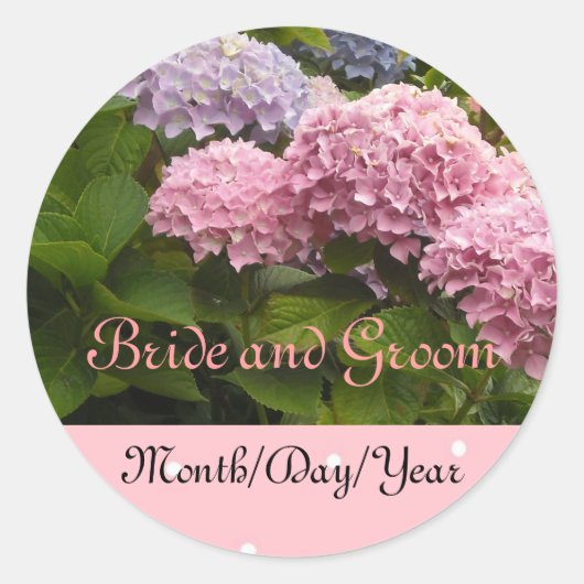 Bruid en Bruidegom Ronde Sticker (Voorkant)