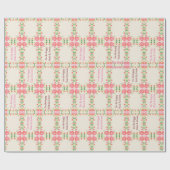 Bruid en bruidegom Roze Rose Wrapping Papier (Vlak)