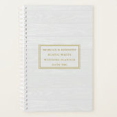 Bruid en bruidegom Rustieke Witte Wedding Planner (Voorkant)