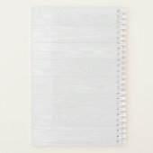 Bruid en bruidegom Rustieke Witte Wedding Planner (Achterkant)