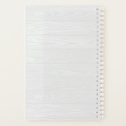 Bruid en bruidegom Rustieke Witte Wedding Planner (Achterkant)