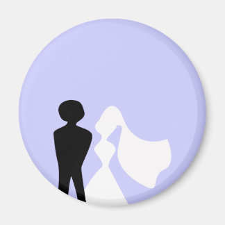 Bruid en bruidegom Silhouet Magnet