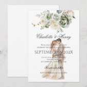 Bruid en bruidegom Silhouette Wedding Kaart (Voorkant / Achterkant)