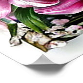 Bruid en bruidegom Silhouetten bruiloft ingelijst Poster (Hoek)