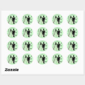 Bruid en bruidegom slaan de datum stickers (Vel)