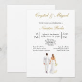 Bruid en bruidegom Spaanse bruiloft Kaart (Voorkant / Achterkant)