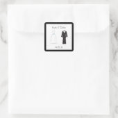 Bruid en bruidegom sticker (Tas)