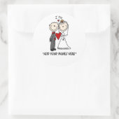 bruid en bruidegom Stickers (Tas)