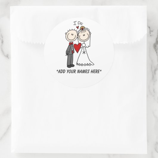 bruid en bruidegom Stickers (Tas)