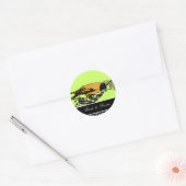 Bruid en bruidegom Swirl &  Vogels Sticker (Envelop)