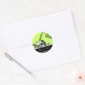 Bruid en bruidegom Swirl &  Vogels Sticker (Envelop)