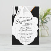 Bruid en bruidegom Thema - Verloving Kaart (Staand voorkant)