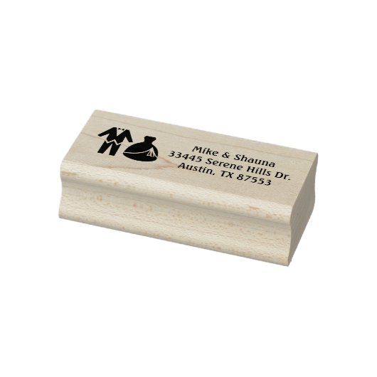 Bruid en bruidegom trouwadres Rubber Stamp Rubberstempel (Stempel)