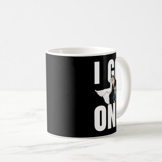 bruid en bruidegom trouwdag huwelijk net getrouwd koffiemok (Voorkant rechts)