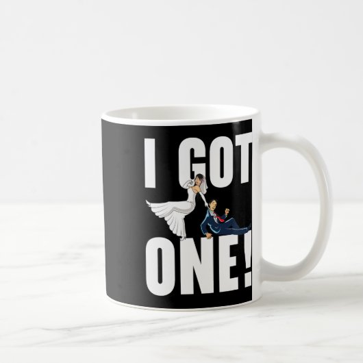 bruid en bruidegom trouwdag huwelijk net getrouwd koffiemok (Rechts)