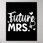 bruid en bruidegom trouwdag huwelijk net getrouwd poster (Voorkant)