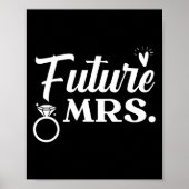 bruid en bruidegom trouwdag huwelijk net getrouwd poster (Voorkant)