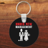 bruid en bruidegom trouwdag huwelijk net getrouwd sleutelhanger (Voorkant)