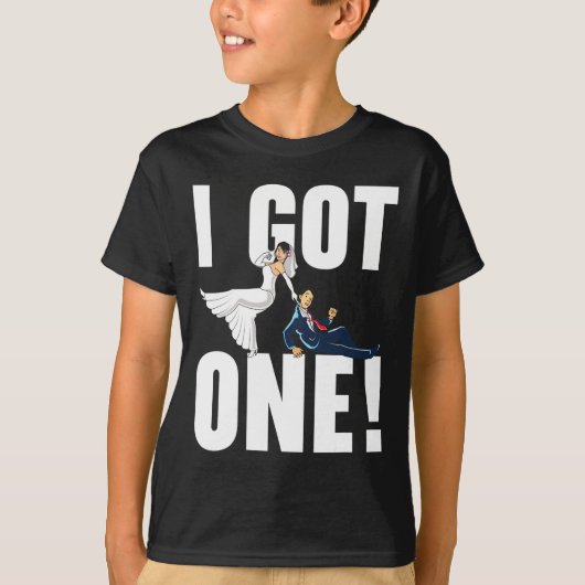 bruid en bruidegom trouwdag huwelijk net getrouwd t-shirt (Voorkant)