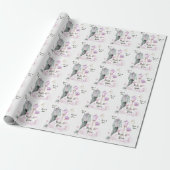 Bruid en bruidegom trouwjurk & pak cadeaupapier (Uitgerold)