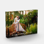 Bruid en bruidegom Trouwnamen Datum Fotoblok<br><div class="desc">Elegant Bride en Groom Wedding Photo Block</div>