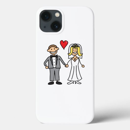 Bruid En Bruidegom (Voeg Eigen Tekst Toe) Case-Mate iPhone Case (Achterkant)