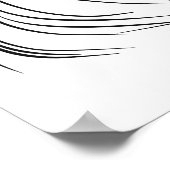 "Bruid en bruidegom Wedding Line Art Zwart-wit Poster (Hoek)