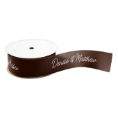 Bruid en bruidegom wijn grosgrain lint (Spoel)