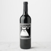 Bruid en bruidegom Wijnfles Label Wijn Etiket (Voorkant)