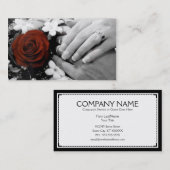 Bruid en bruidegom: zachte handen visitekaartje (Voorkant / Achterkant)