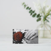 Bruid en bruidegom: zachte handen visitekaartje (Staand voorkant)