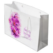 Bruid en bruidegom's bruiloft gunst cadeau tas groot cadeauzakje (Achterkant Gekanteld)