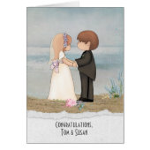 bruid en bruin op strandzand met een specifieke na (Voorkant)