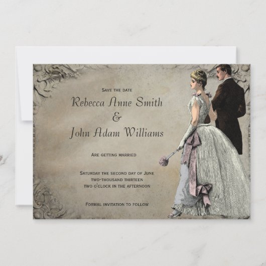  bruid en bruinbruidbruid sparen de Datum Save The Date (Voorkant)