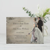  bruid en bruinbruidbruid sparen de Datum Save The Date (Staand voorkant)